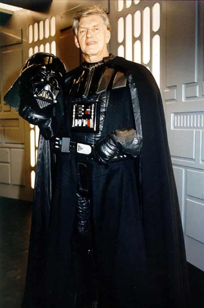 david prowse on the set of star wars