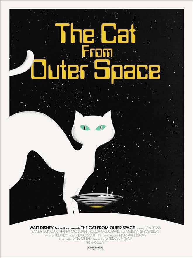 The Cat From Outer Space Mondo Poster